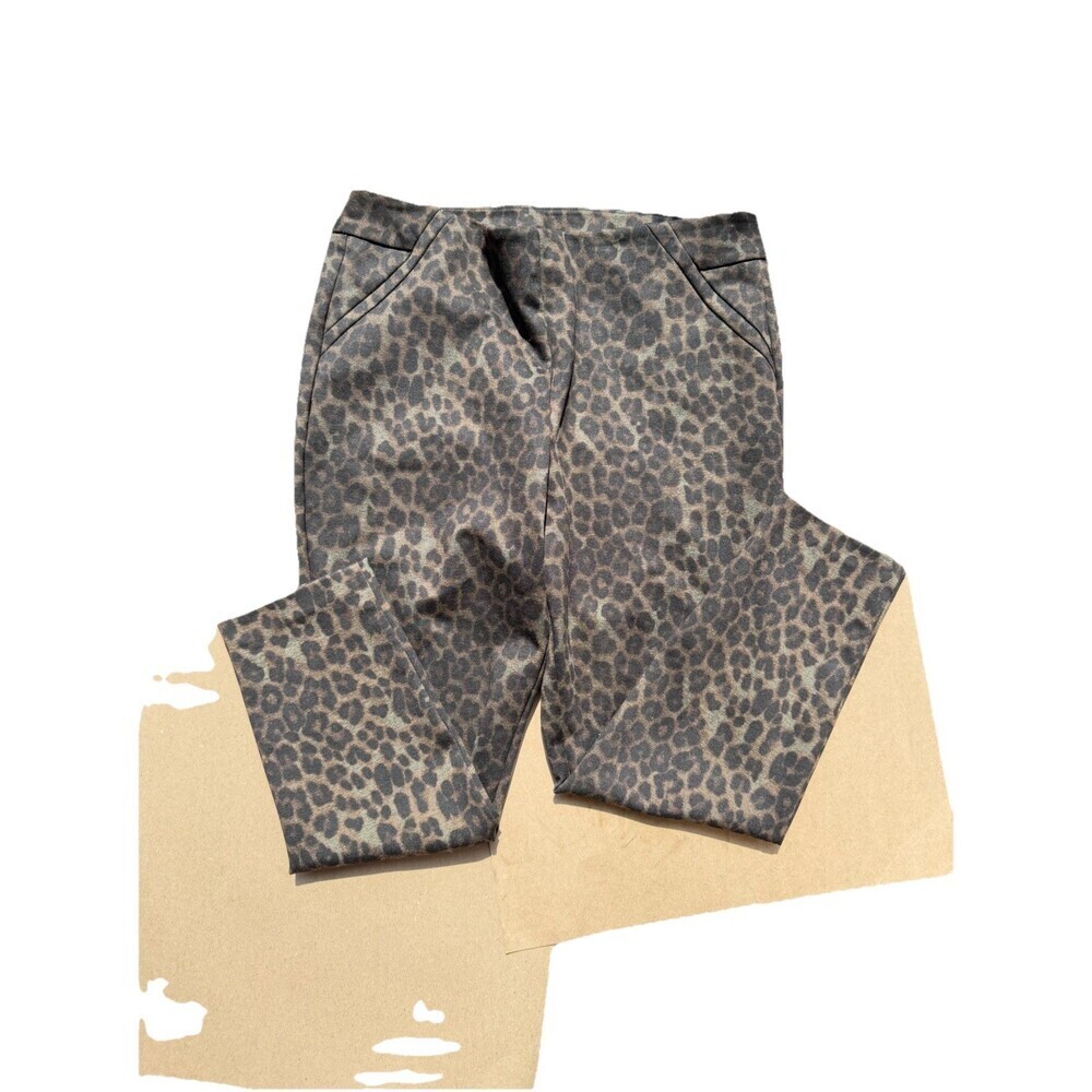 Soft Surroundings Petite XL Cheetah Print Skinny Pants Womens PXL Pull On
